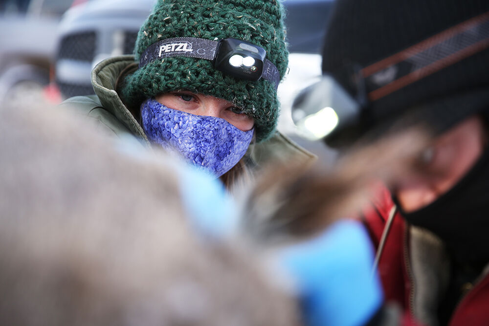 Katie Luukkonen observes and guides another state lab